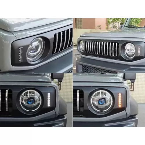 Suzuki Jimny Replacement Grille With Chrome Stripes & Side LED For in Kenya (2019-2026)