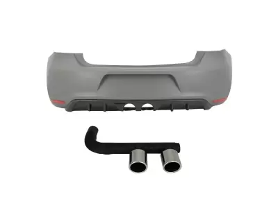VW Polo 6R R400 Style Plastic Rear Bumper With Tailpipe Exhaust in Kenya