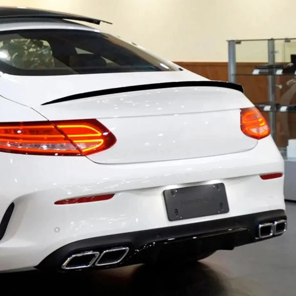 Mercedes-Benz C-Class Coupe Gloss Black Plastic Boot Spoiler (2015–2020)