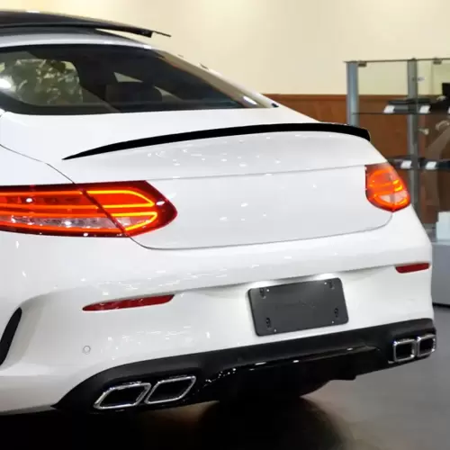Mercedes-Benz C-Class Coupe Gloss Black Plastic Boot Spoiler (2015–2020)