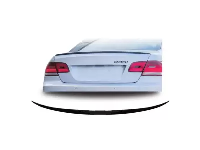 BMW 3-Series E92 Gloss Black Slim Plastic Boot Spoiler 