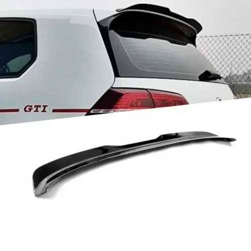 VW Golf 7 / 7.5 GTI& R Maxton Style Gloss Black Roof Spoiler Extension