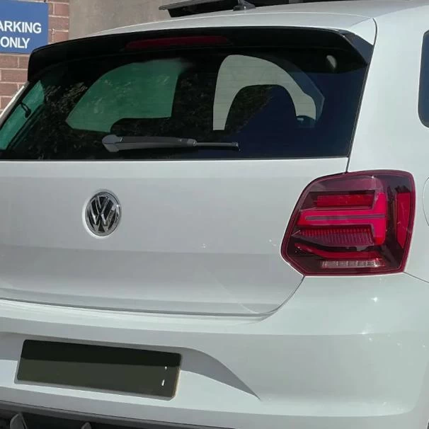 VW Polo 6C GTI Style Gloss Black Roof Spoiler 