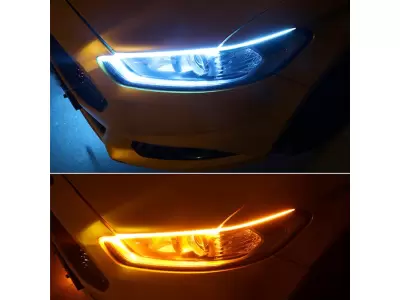 DRL LED Flexi Headlight Strip With Dynamic Start-Up Function & Sequential Indicator -30cm
