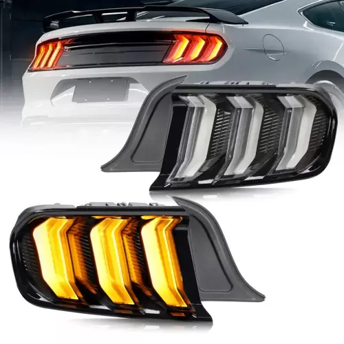 Ford Mustang Smoked Black LED Sequential Taillights (2015–2023)