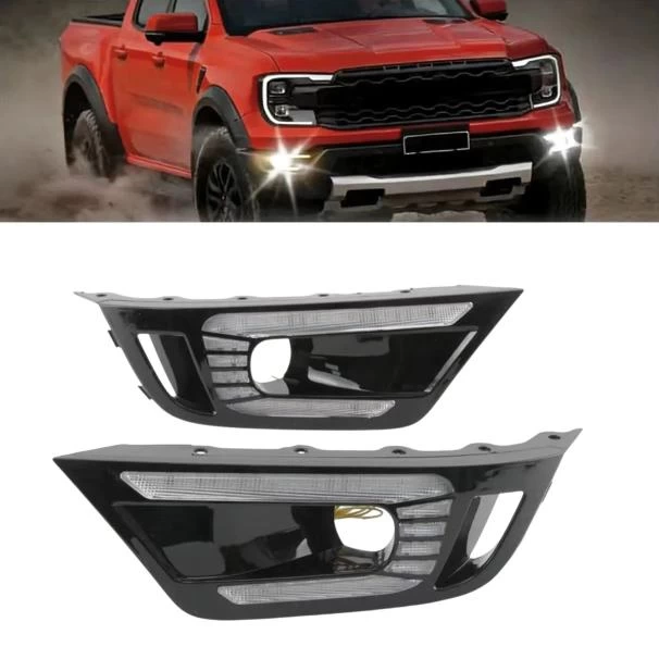 Ford Ranger T9 Raptor DRL LED Fog Light Surrounds For Sale in Kenya (2022–2026)
